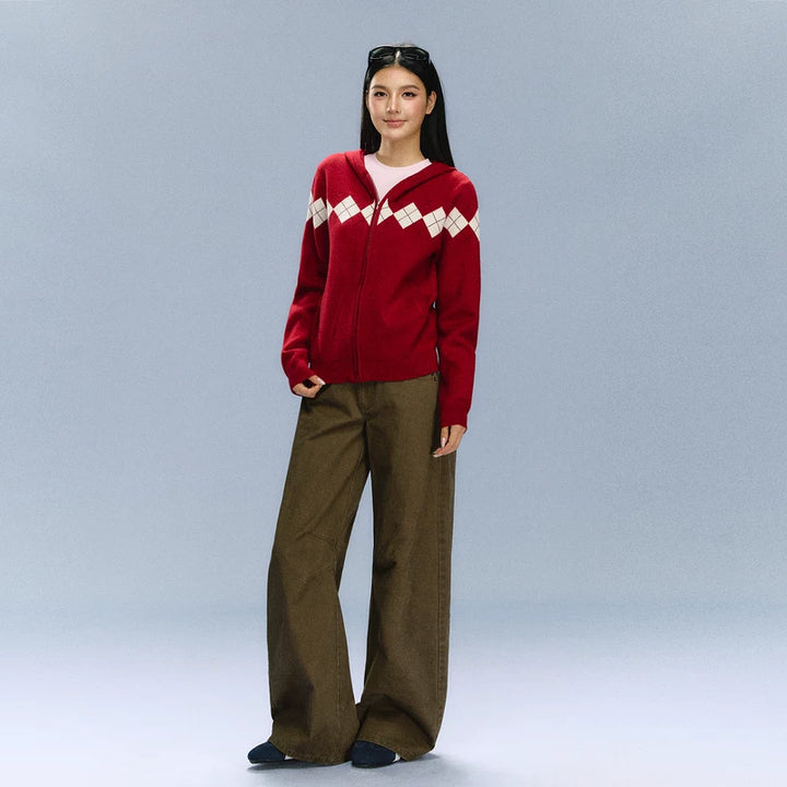 Wide Leg Casual Cargo Pants (No Belt Included）