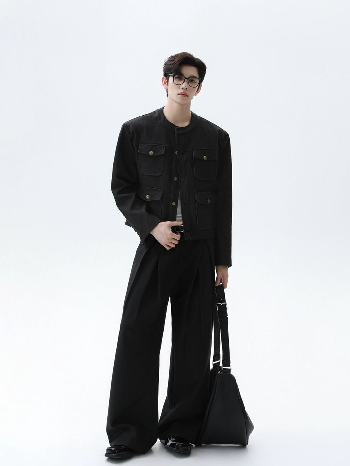 Multiple Pockets Short Jacket