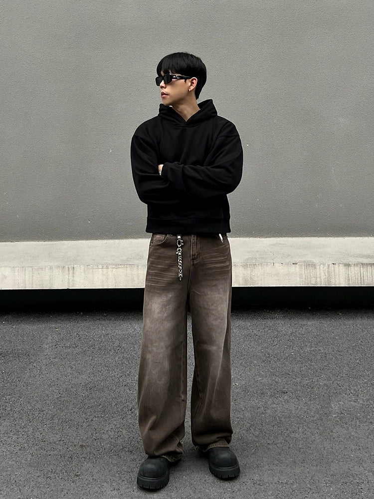 Maillard Wide-Leg Denim Pants