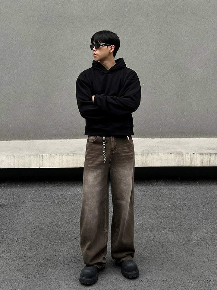 Maillard Wide-Leg Denim Pants