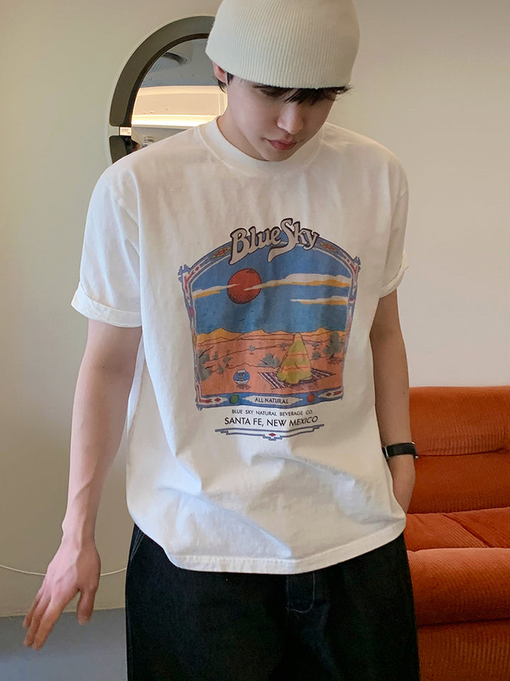 Loose Fit Printed Short-Sleeve T-Shirt