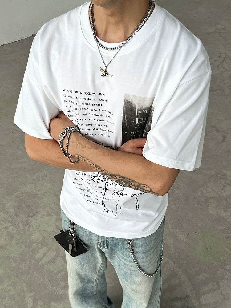 Vintage Slogan Graphic Loose Fit T-Shirt