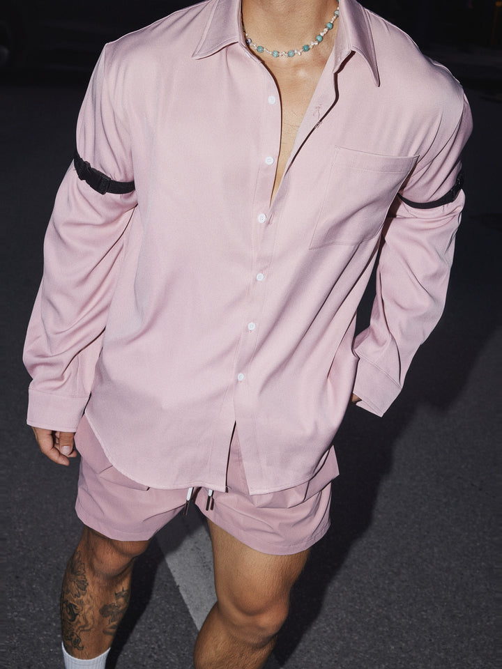 Detachable Straps Loose Long-Sleeve Shirt