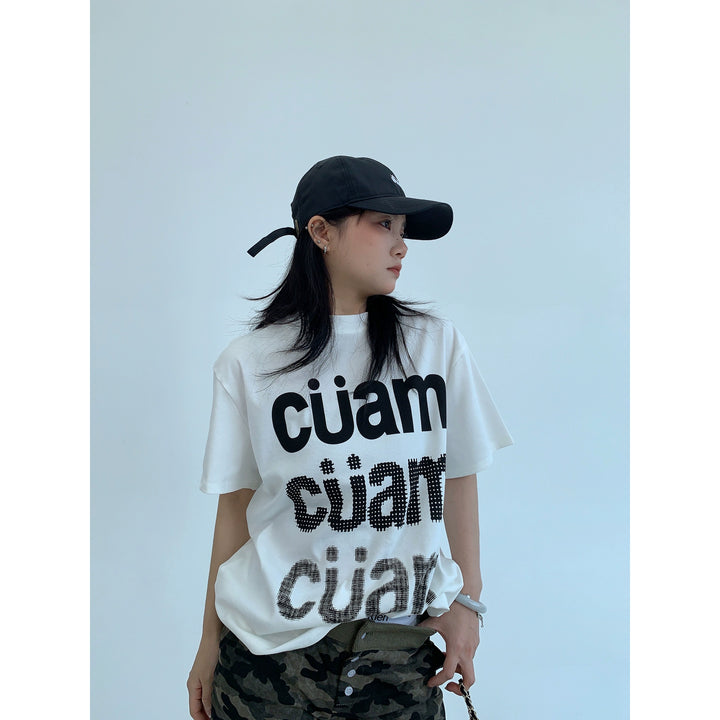 Casual Letter Print Short Sleeve Shirt