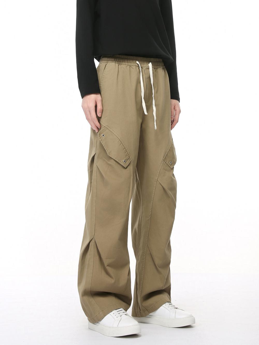 Elastische Taillen-Patchwork-Cargo-Hosen 