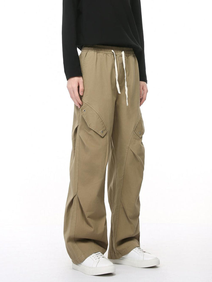 Elastische Taillen-Patchwork-Cargo-Hosen 