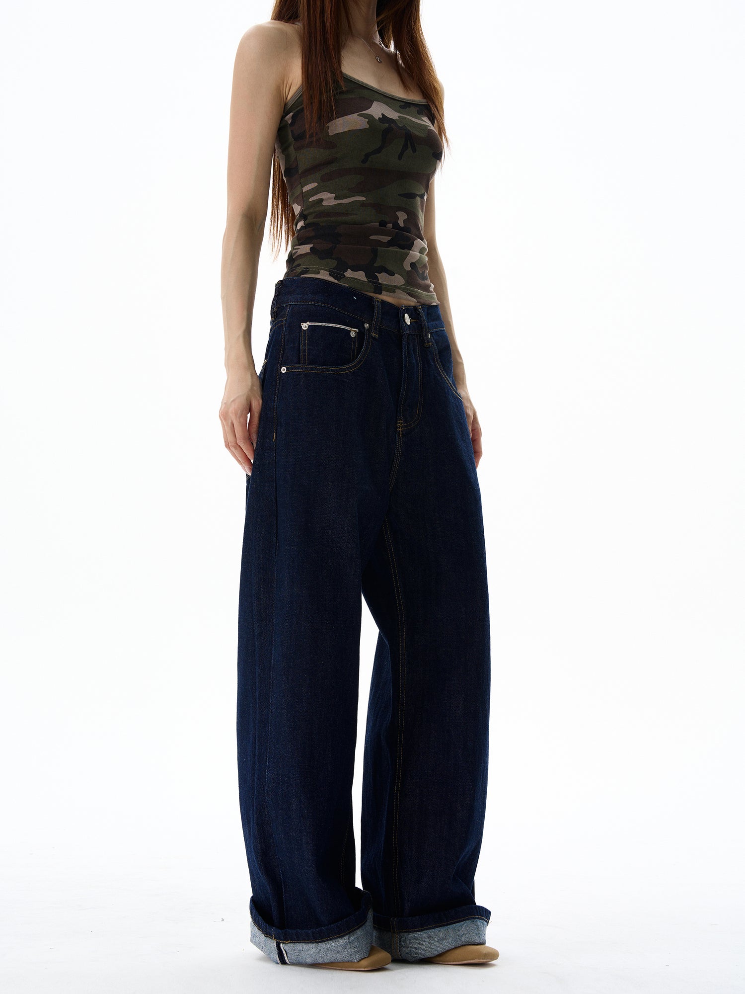 Relaxed Fit Straight Leg Jeans