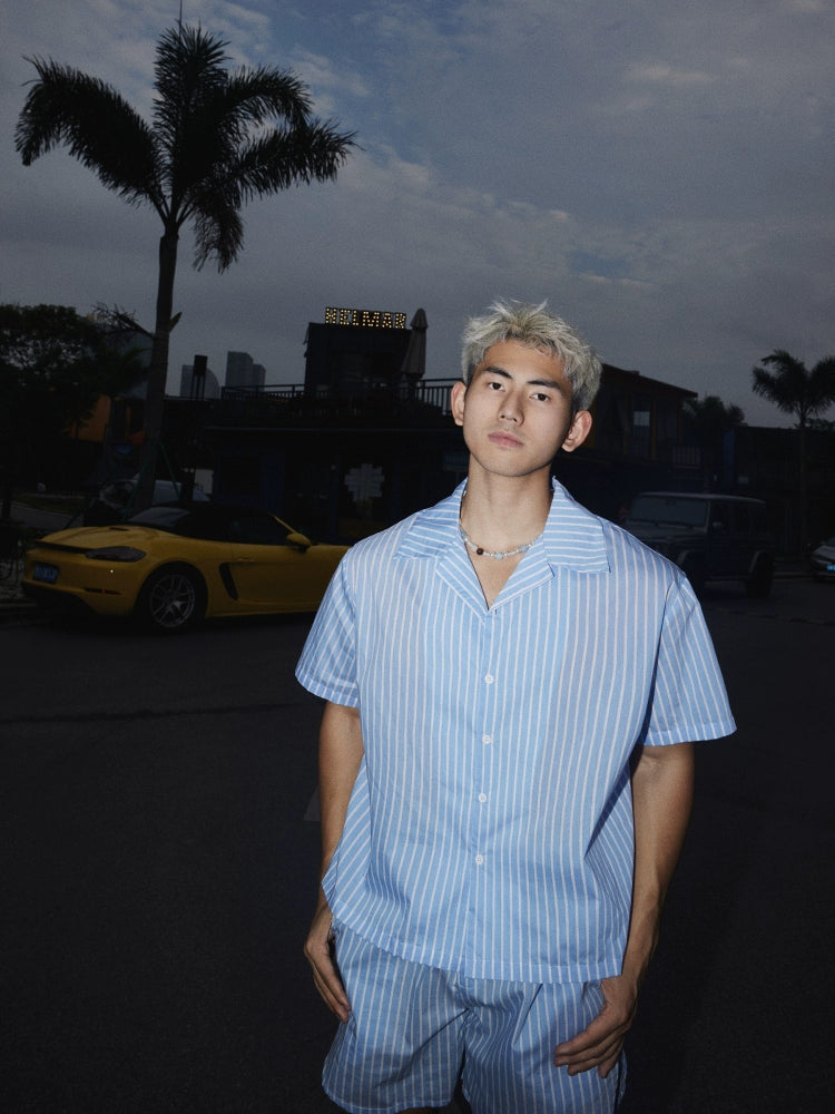 Vacation Style Striped Shirt and Pants