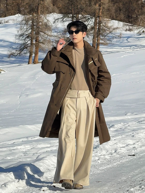 冬のミッドレングスダウンコート 