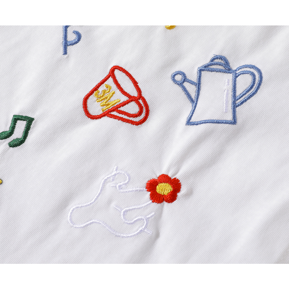 Chemise à col polo sans manches brodée 
