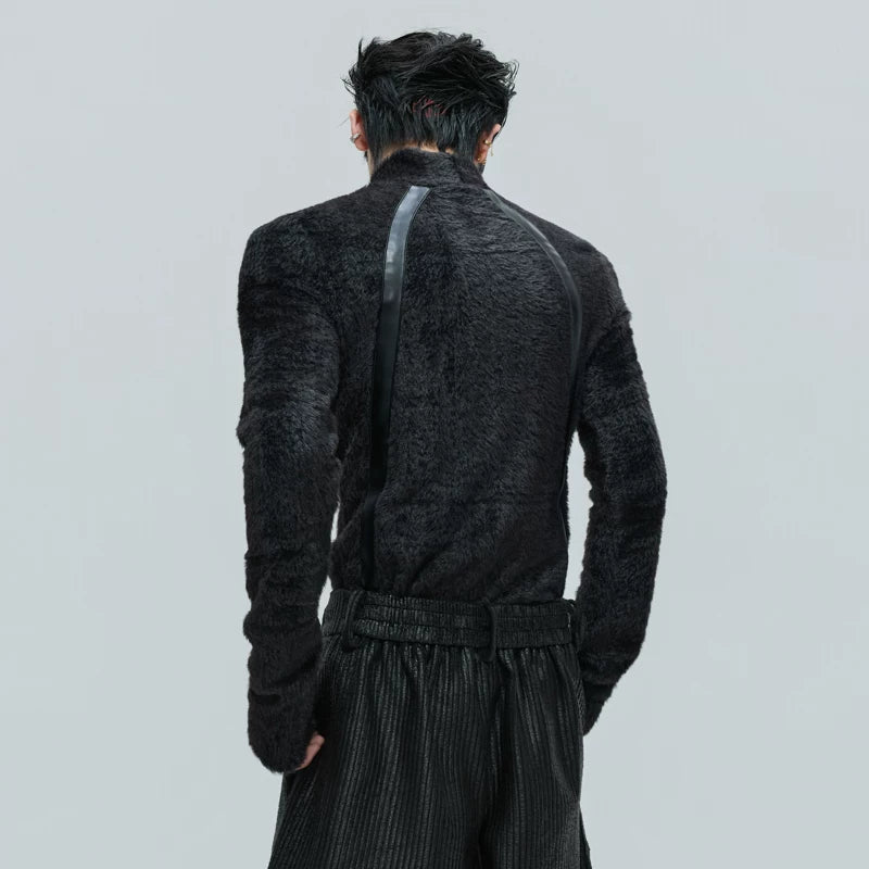 Plush Deconstructed Turtleneck Knitwear