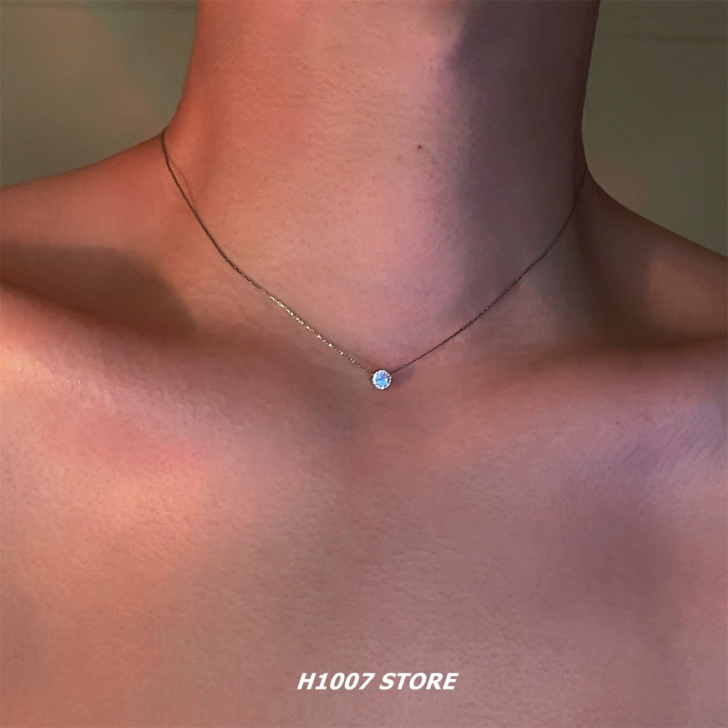 Elmas Kolye Minimalist Köprücük Zinciri 