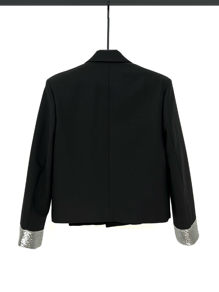 Sequined Double-Breasted Jacket