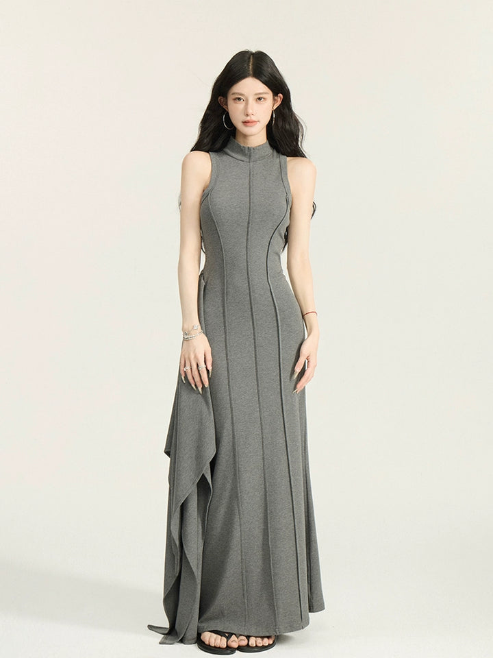 Ermeløs Slim Fit Maxi Vest Kjole 