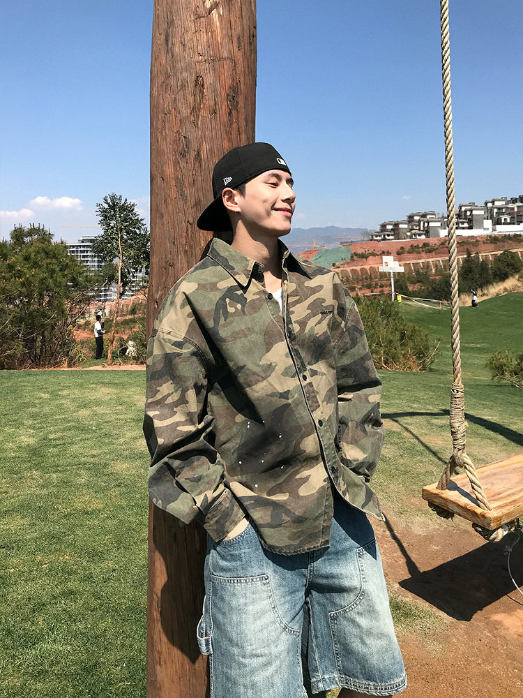 Loose-fit Camouflage Shirt