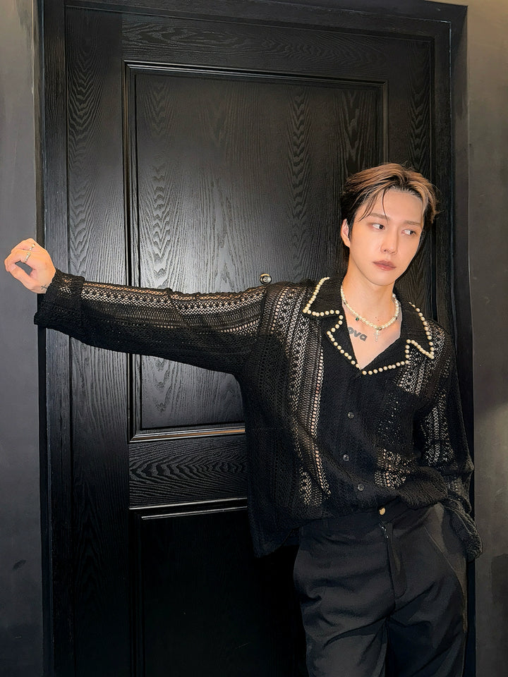 Pearl Lace Hollow Shirt