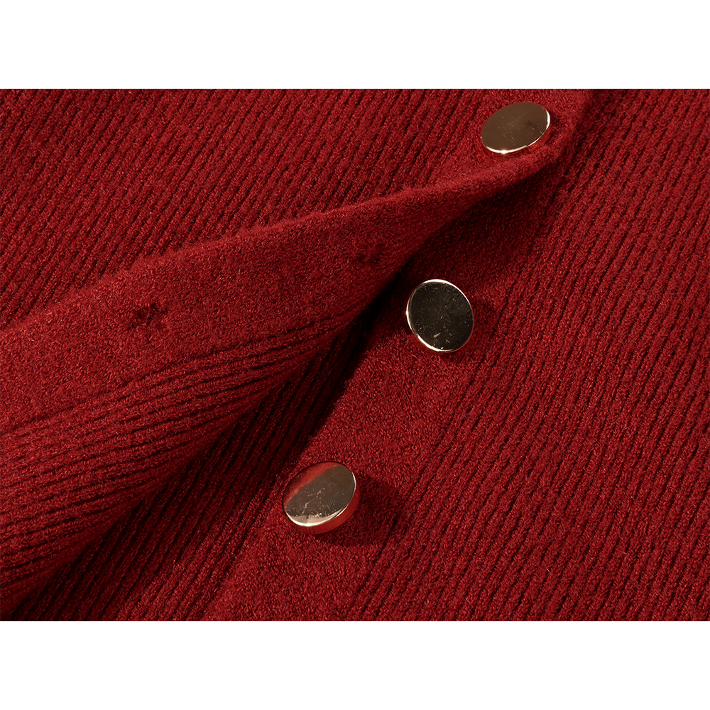 V-neck Button Knit Cardigan