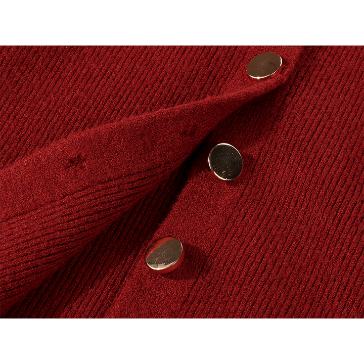 V-neck Button Knit Cardigan