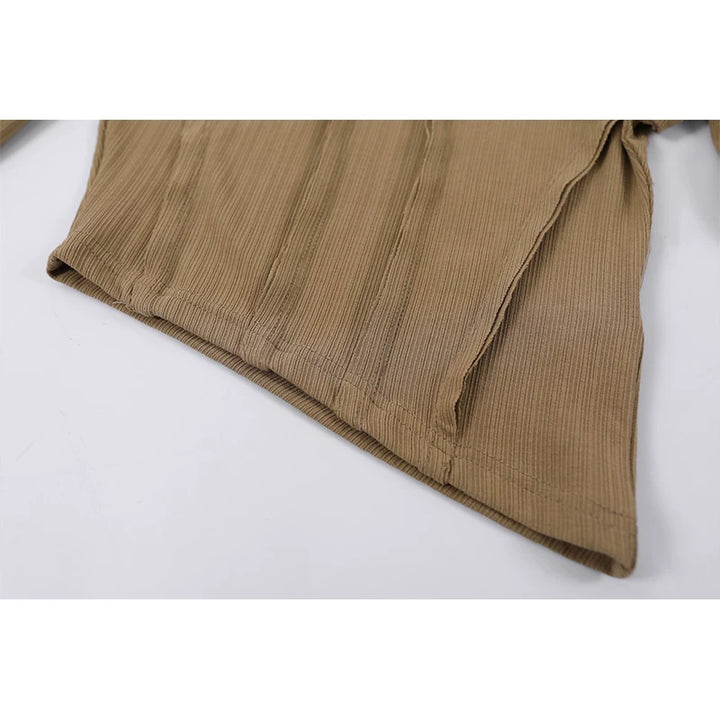 One-Shoulder Knitted Top and Skirt (sold separately)