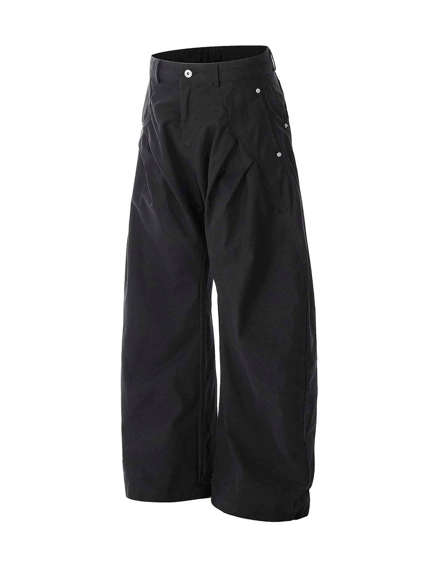 レトロルーズワイドレッグカジュアルパンツ 