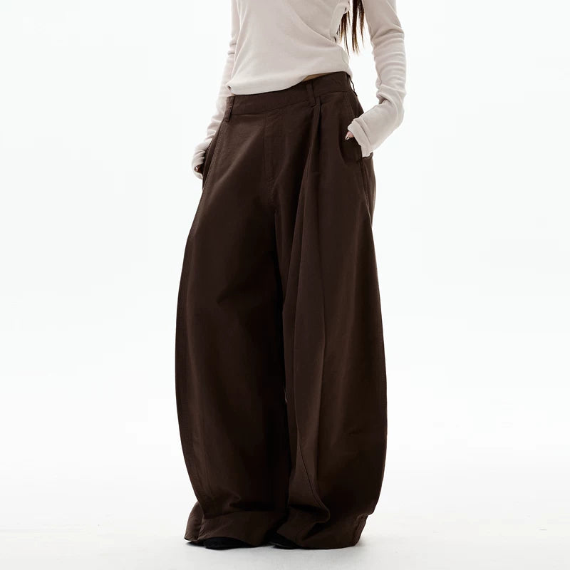 Loose-Fit Wide-Leg Casual Pants