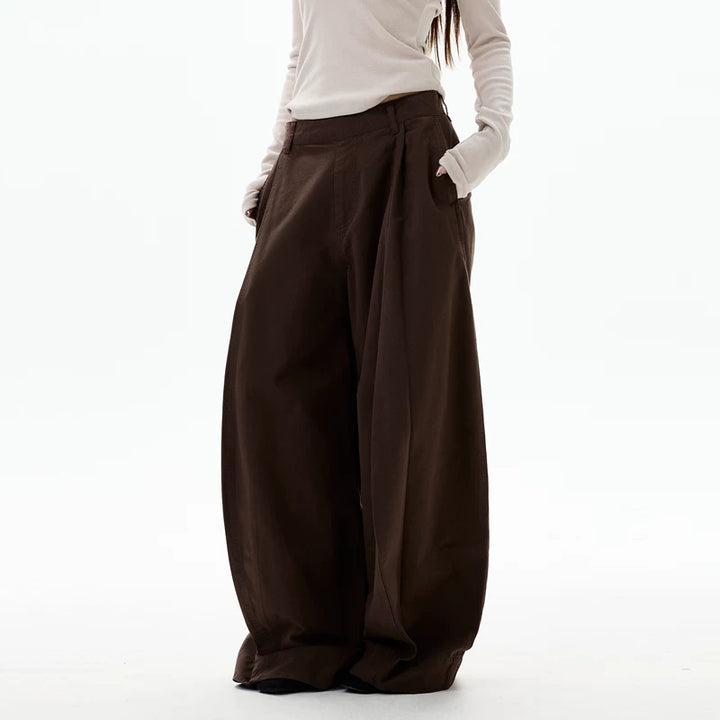 Loose-Fit Wide-Leg Casual Pants