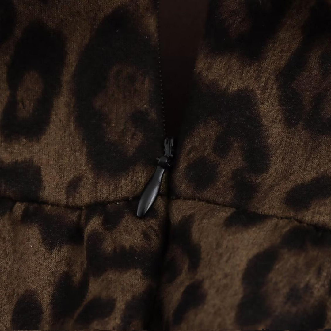 Leopard Print Retro Short Dress