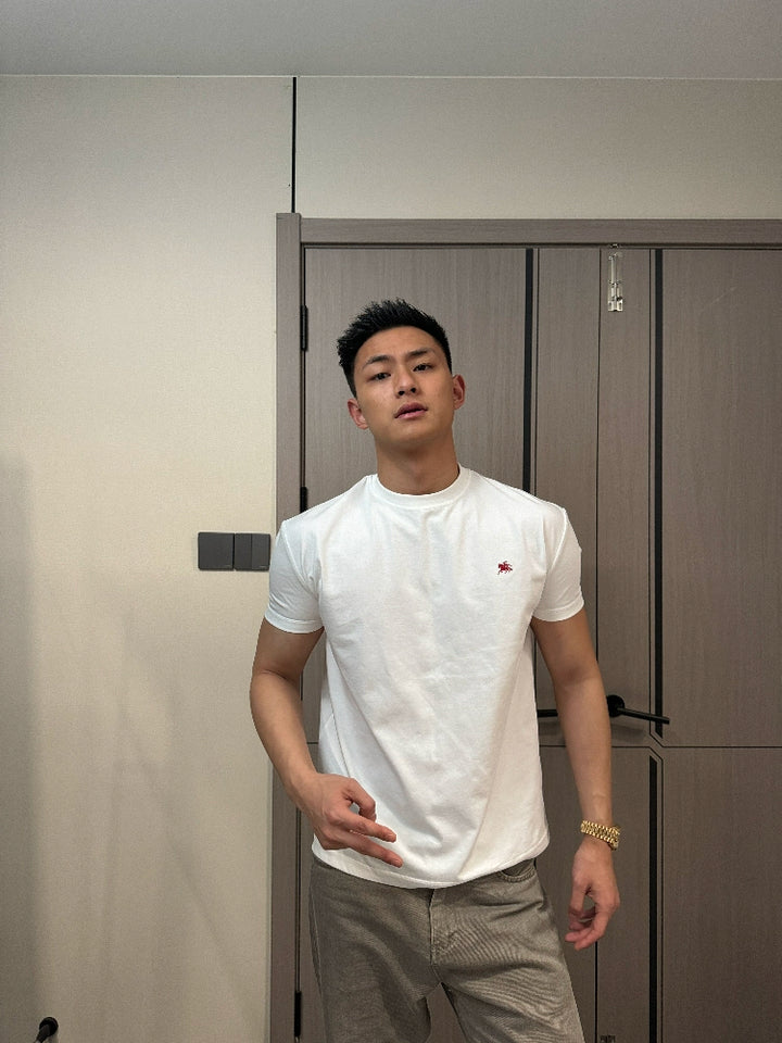 Pony Broderi T-Shirt med Korte Ærmer Casual 