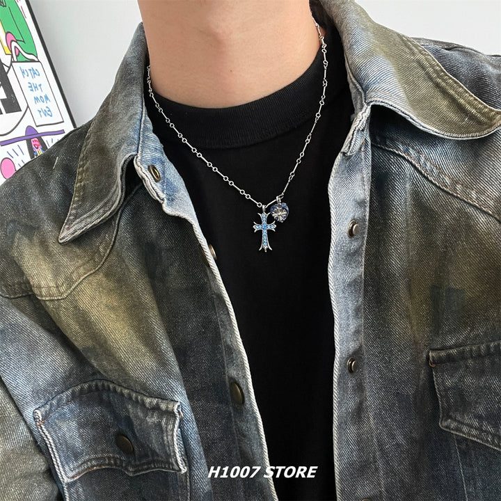 Cross Heart Pendant Necklace