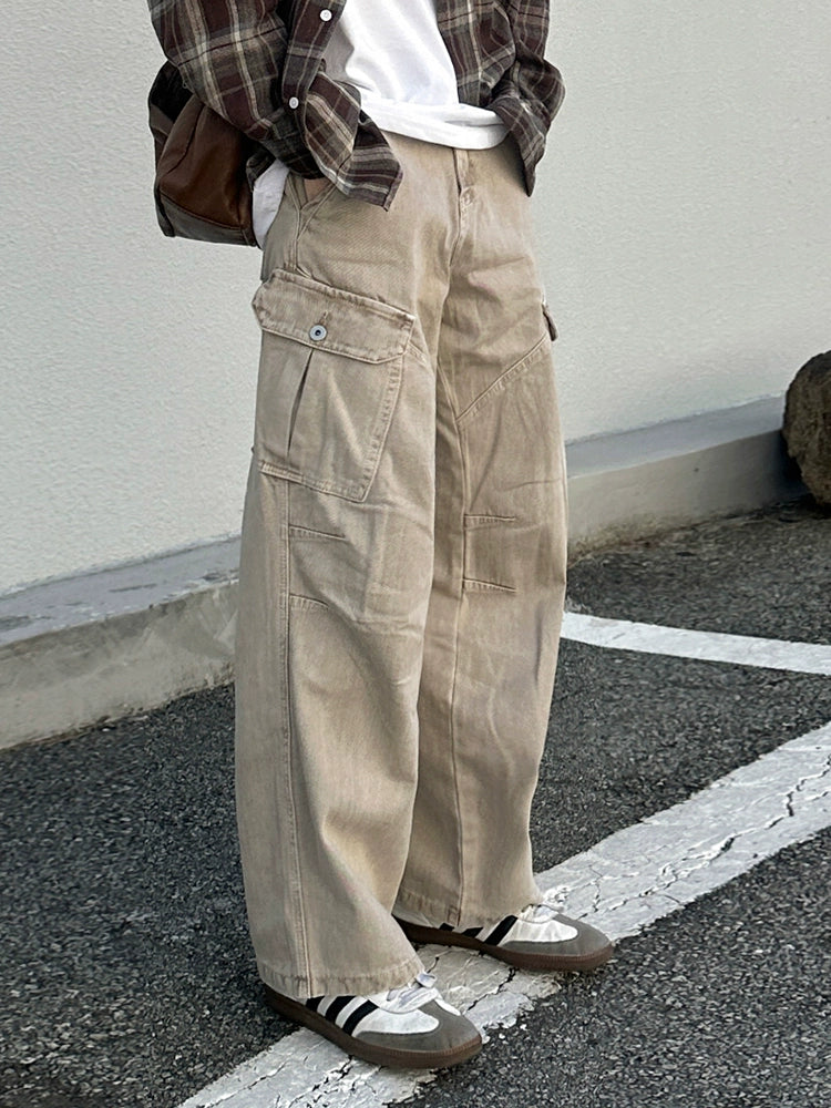 Loose Straight Wide-Leg Pants