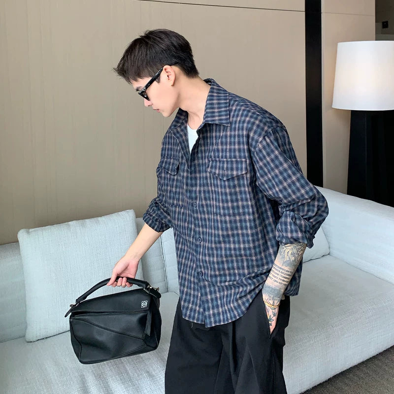 Distressed Jacquard Long-Sleeve Shirt