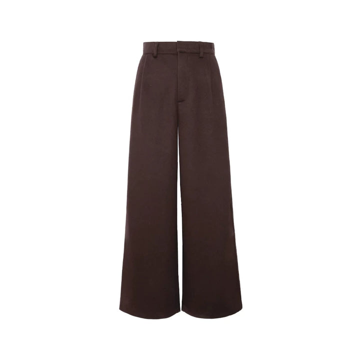 Wool Wide-Leg Relaxed Fit Pants