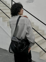 Retro Leather Crossbody Tote Bag