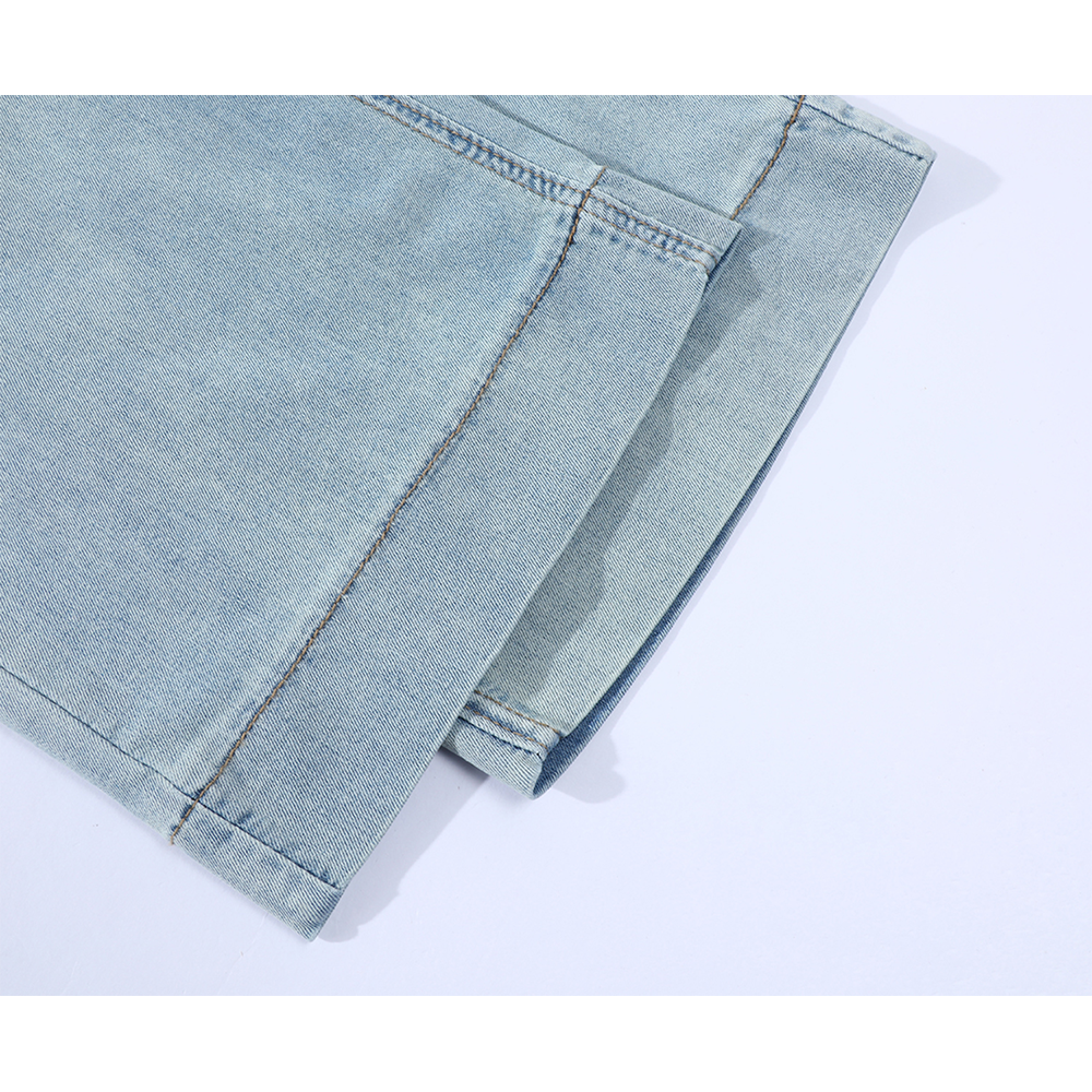 Retro Wide-Leg Embroidered Denim Pants