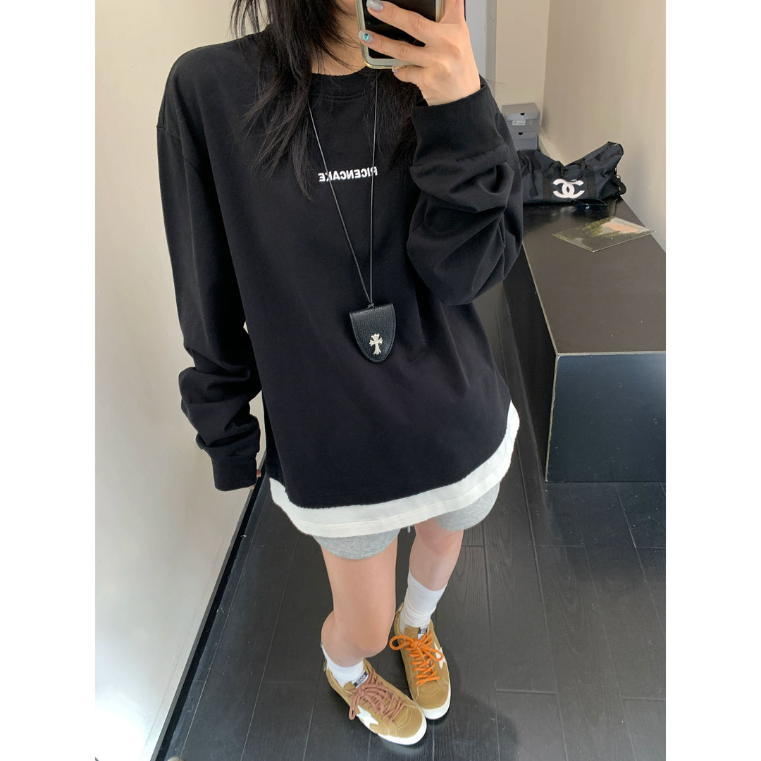Embroidery Long Sleeve Sweatshirt
