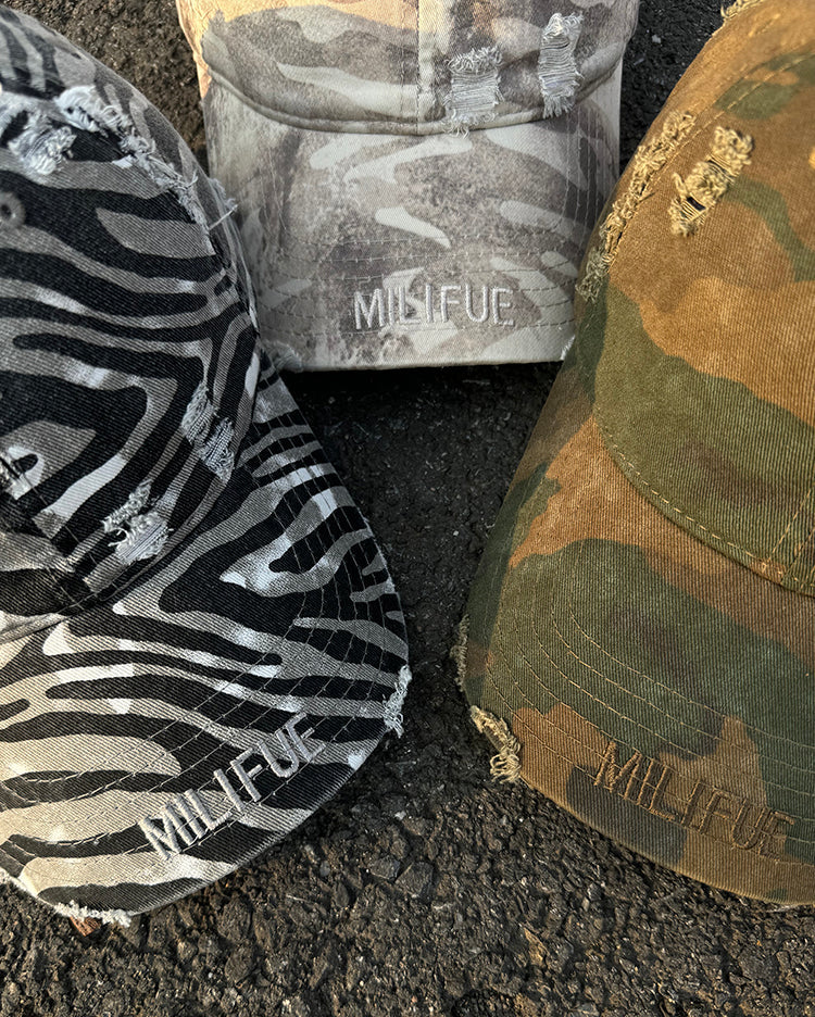 Distressed Camouflage Hip-hop Baseball Cap