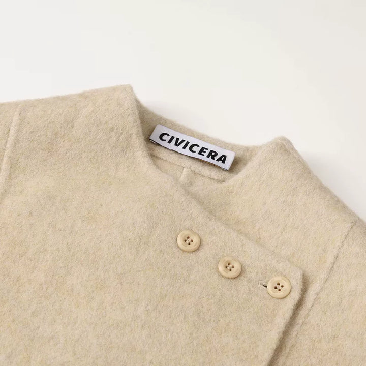 Mid-Length Double-Faced Wool Belted Coat