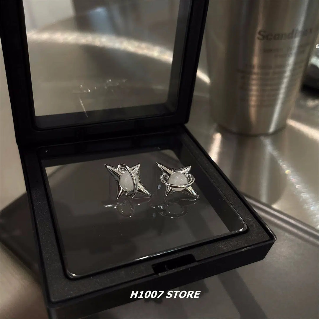 Star-Shaped Hip-Hop Stud Earrings