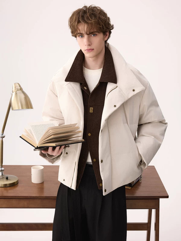 Chenille Patchwork Cotton-Padded Jacket