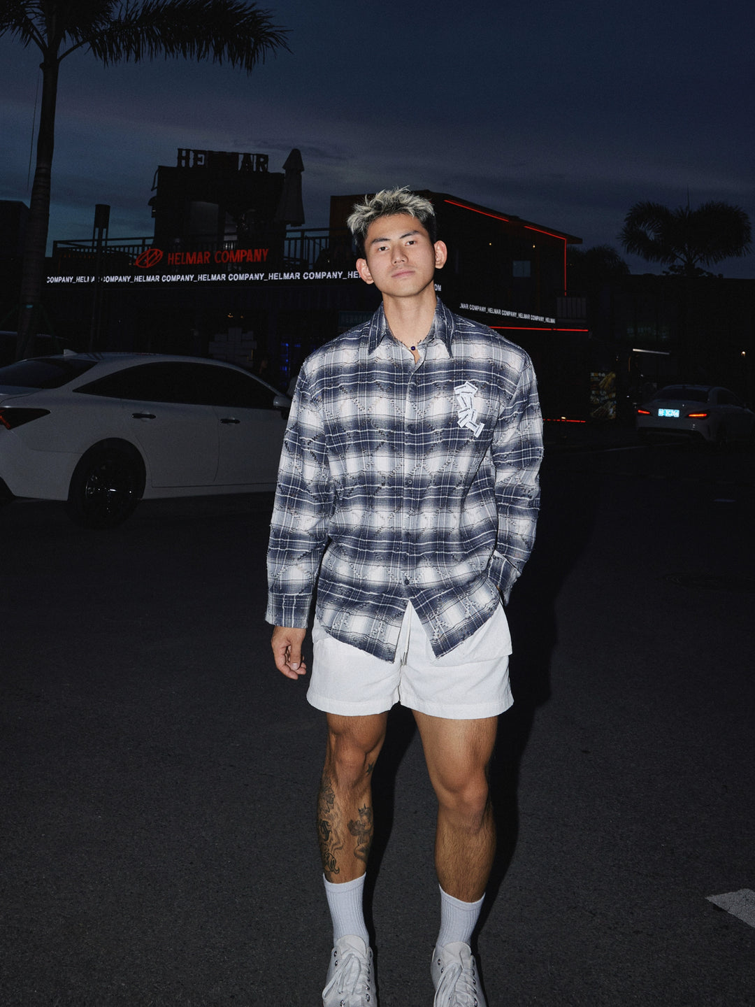 Plaid Distressed Long Sleeve Button-Up Shirt