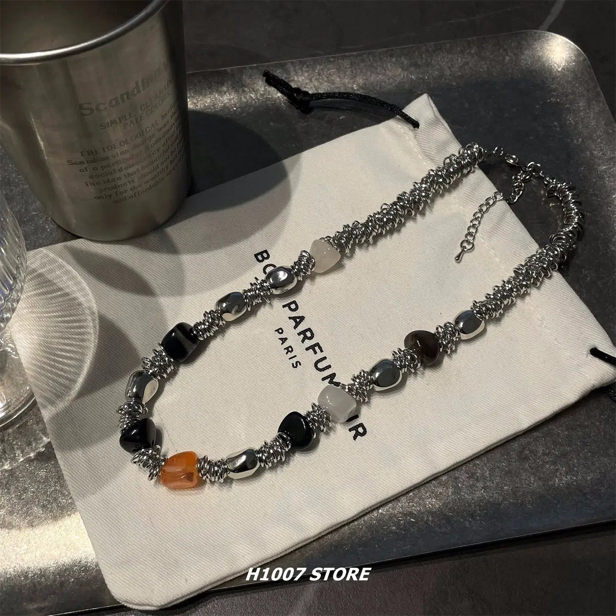 Camera Pendant Beaded Necklace