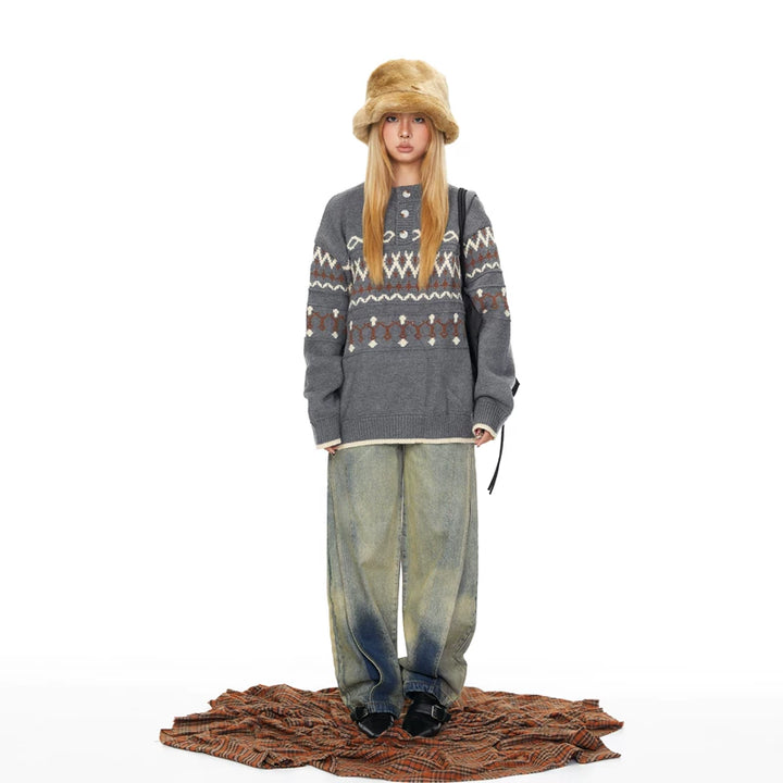 Deconstructed Patchwork Curved Jeans