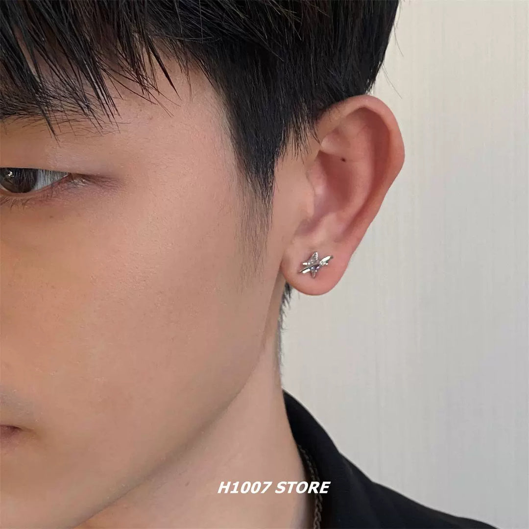 Star Gemstone Irregular Stud Earrings