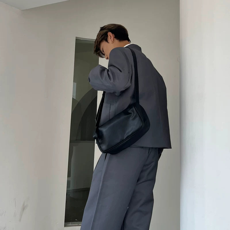 Bolsa de Ombro Crossbody de Couro PU para Commuter 