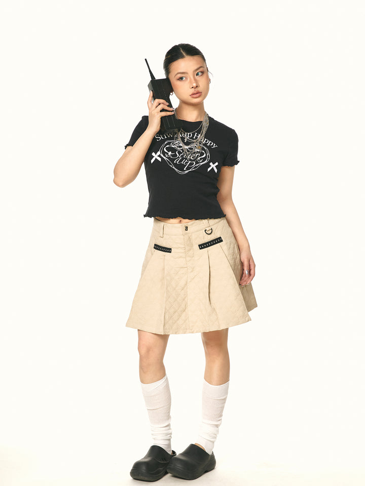 Retro Slim Fit Short-sleeve Top