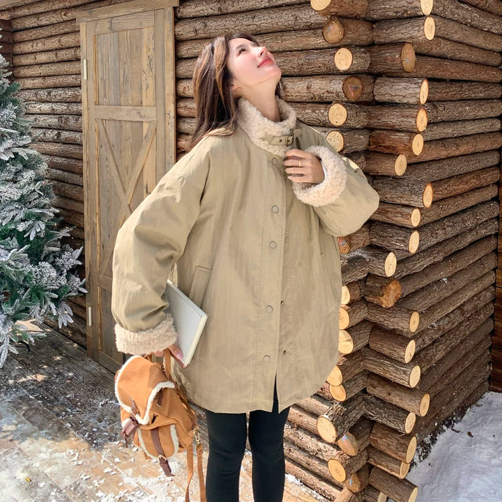 מעיל פוך עם כובע וריפוד צמר כבש 