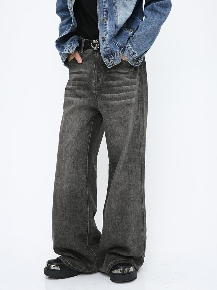 Jeans larges droits rétro 