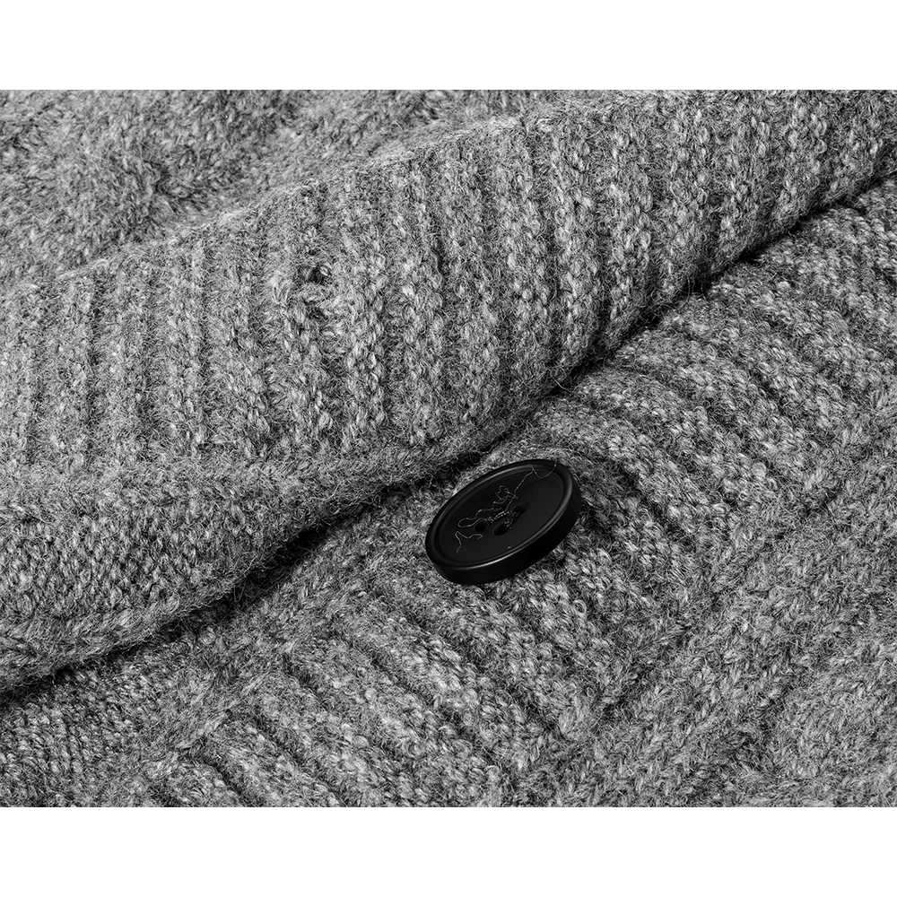 Cable Knit Embroidered Cardigan