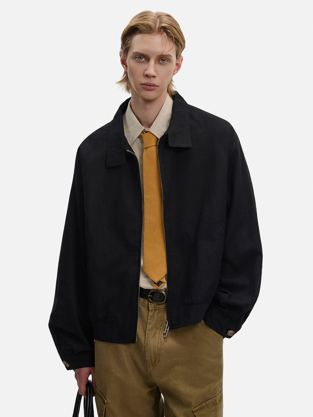 Veste Harrington rétro à col montant 