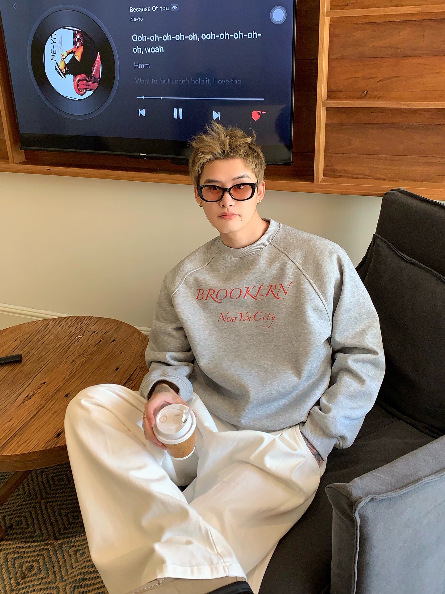 Harf Baskılı Raglan Kol Rahat Sweatshirt 